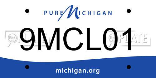 9MCL01 Michigan License Plate
