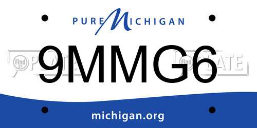 9MMG6 Michigan License Plate