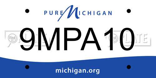9MPA10 Michigan License Plate