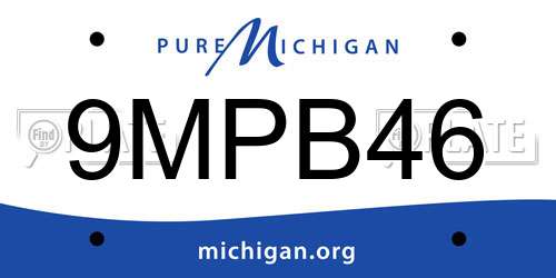 9MPB46 Michigan License Plate