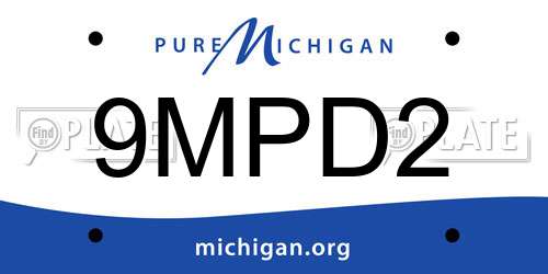9MPD2 Michigan License Plate