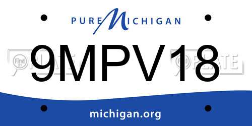 9MPV18 Michigan License Plate