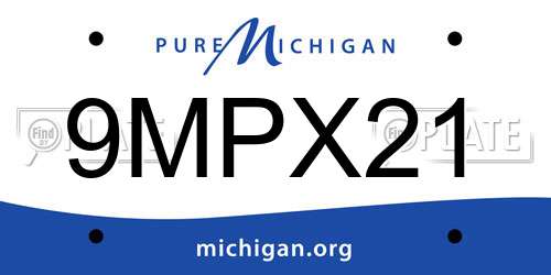 9MPX21 Michigan License Plate