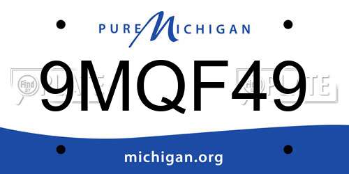 9MQF49 Michigan License Plate