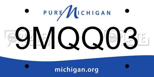 9MQQ03 Michigan License Plate