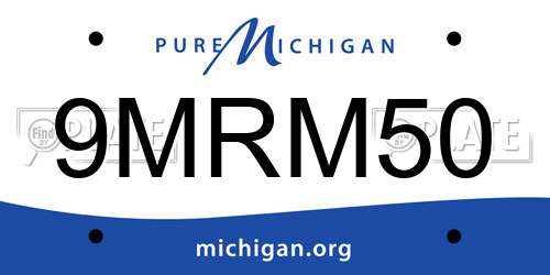 9MRM50 Michigan License Plate