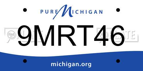 9MRT46 Michigan License Plate