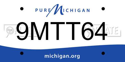 9MTT64 Michigan License Plate