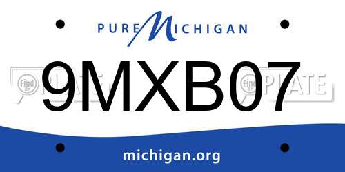 9MXB07 Michigan License Plate