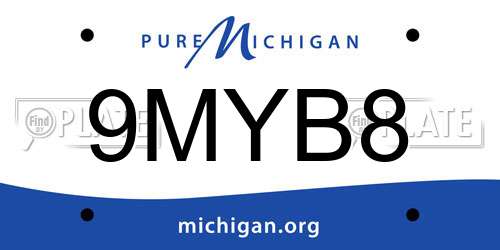 9MYB8 Michigan License Plate