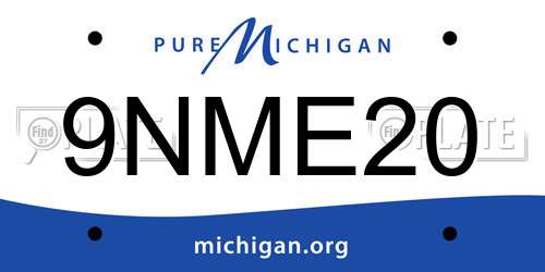 9NME20 Michigan License Plate