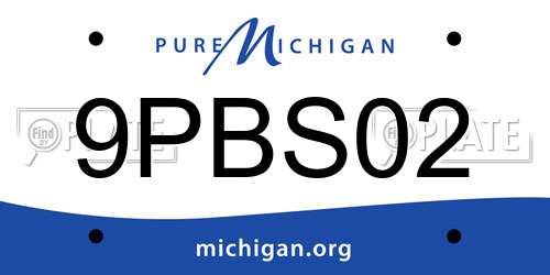9PBS02 Michigan License Plate