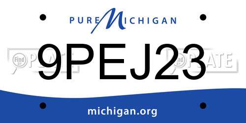 9PEJ23 Michigan License Plate