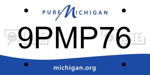 9PMP76 Michigan License Plate