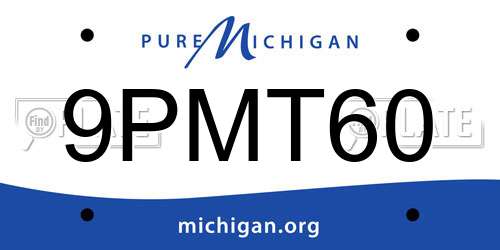 9PMT60 Michigan License Plate