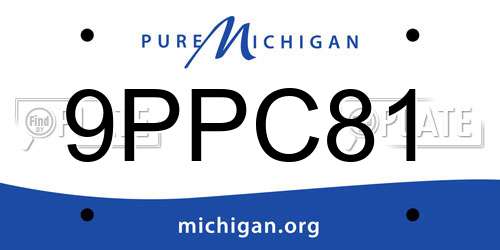 9PPC81 Michigan License Plate