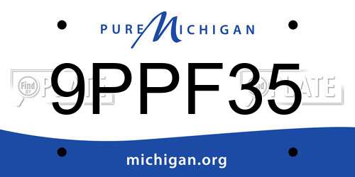 9PPF35 Michigan License Plate
