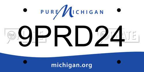 9PRD24 Michigan License Plate