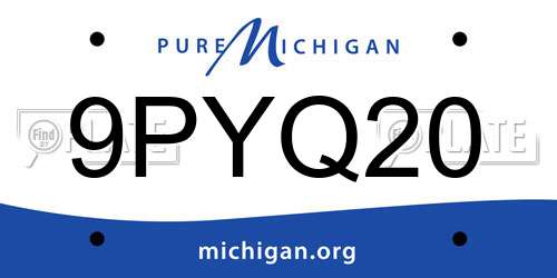9PYQ20 Michigan License Plate
