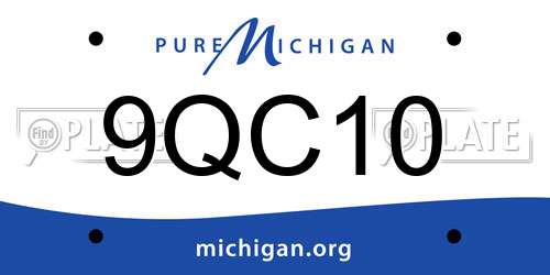 9QC10 Michigan License Plate
