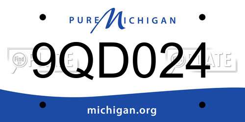 9QD024 Michigan License Plate