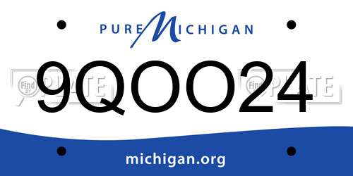 9QOO24 Michigan License Plate