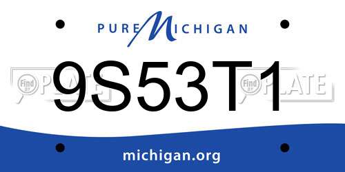 9S53T1 Michigan License Plate
