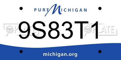 9S83T1 Michigan License Plate
