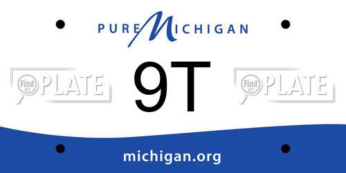 9T Michigan License Plate
