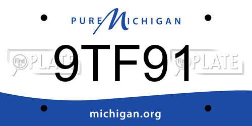 9TF91 Michigan License Plate