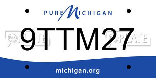 9TTM27 Michigan License Plate