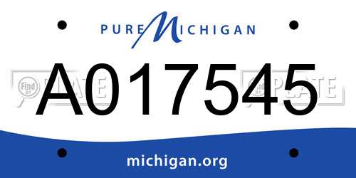 A017545 Michigan License Plate