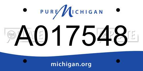 A017548 Michigan License Plate