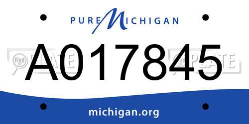 A017845 Michigan License Plate