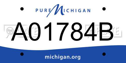 A01784B Michigan License Plate