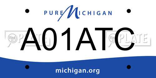 A01ATC Michigan License Plate