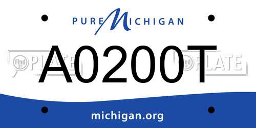A0200T Michigan License Plate