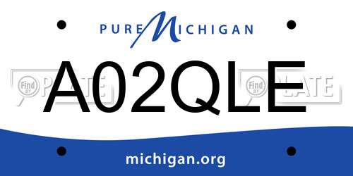A02QLE Michigan License Plate