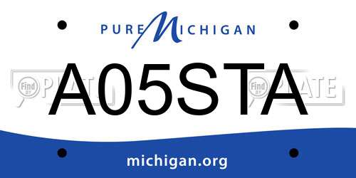 A05STA Michigan License Plate