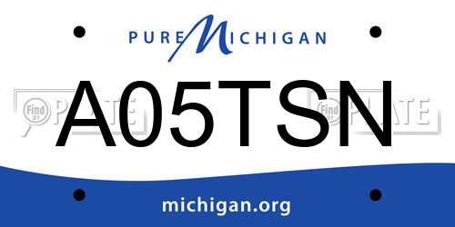 A05TSN Michigan License Plate