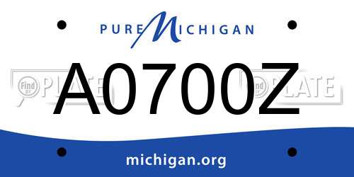 A0700Z Michigan License Plate
