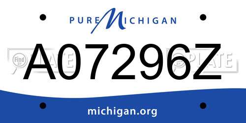A07296Z Michigan License Plate