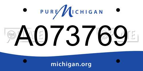 A073769 Michigan License Plate