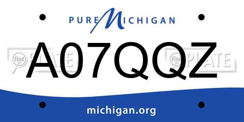 A07QQZ Michigan License Plate
