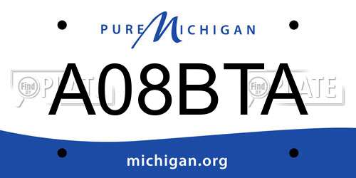 A08BTA Michigan License Plate