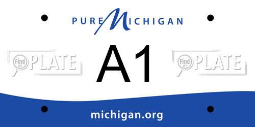A1 Michigan License Plate
