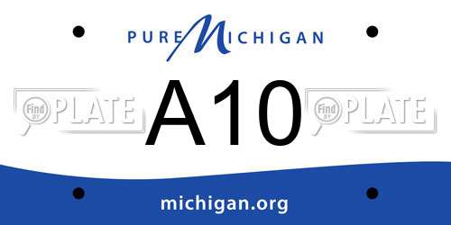 A10 Michigan License Plate