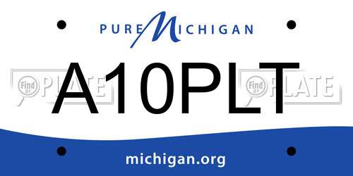 A10PLT Michigan License Plate