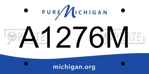 A1276M Michigan License Plate