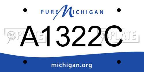 A1322C Michigan License Plate